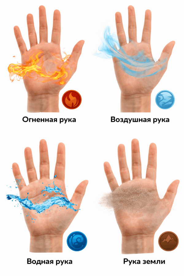 Типы рук в хиромантии